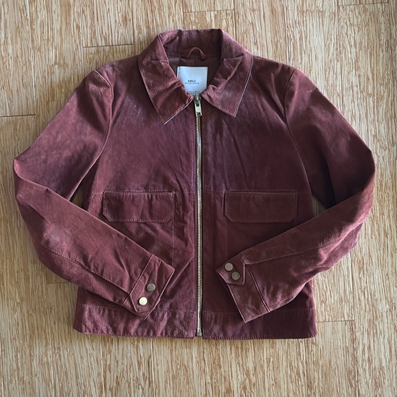 Mango Jackets & Blazers - Mango Suede Leather Jacket